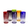 Vessière Cristaux Verre Cristal Couleur|Verre En Cristal Taillé|6 chopes cristal couleur timeless
