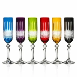 Vessière Cristaux Art De La Table|Verre À Pied|6 flûtes à champagne couleur Tradition