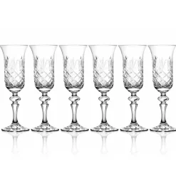 Vessière Cristaux Flûte Champagne|Art De La Table|6 flûtes champagne cristal clair Royal