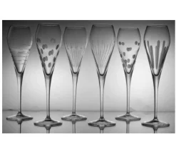 Vessière Cristaux Verre Cristal|Flûte Champagne|6 flûtes cristal artisanal prosseco