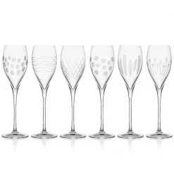 Vessière Cristaux Coffrets Verres Cristal|Art De La Table|6 flûtes cristal artisanal prestige t.m