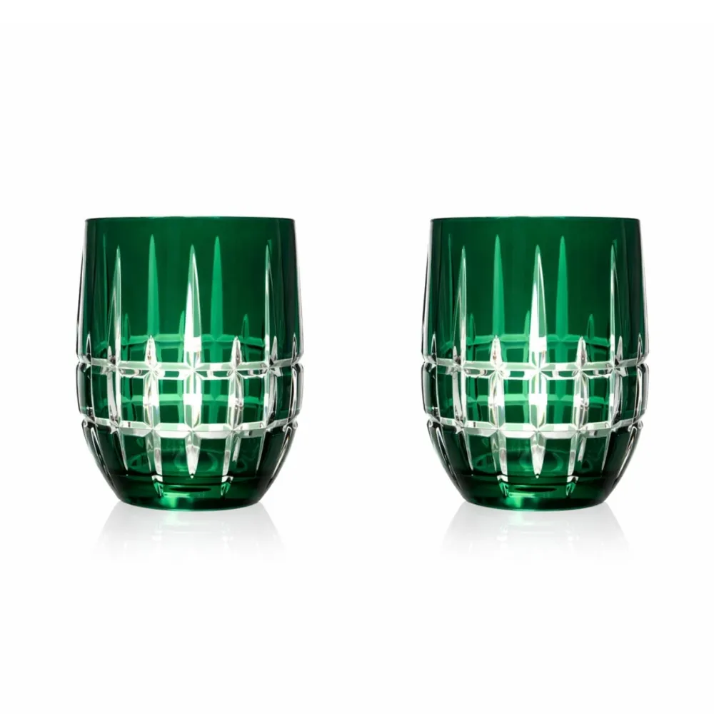 Vessière Cristaux Art De La Table|Verre À Whisky|2 gobelets à Whisky hollywood vert