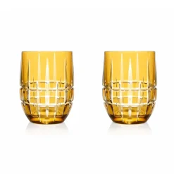 Vessière Cristaux Art De La Table|Verre À Whisky|2 gobelets à Whisky hollywood jaune