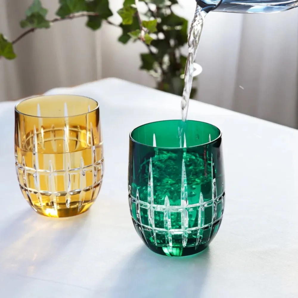 Vessière Cristaux Art De La Table|Verre À Whisky|2 gobelets à Whisky hollywood jaune