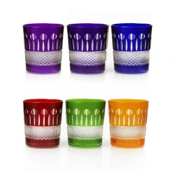 Vessière Cristaux Verre À Eau|Art De La Table|6 gobelets cristal couleur yvan