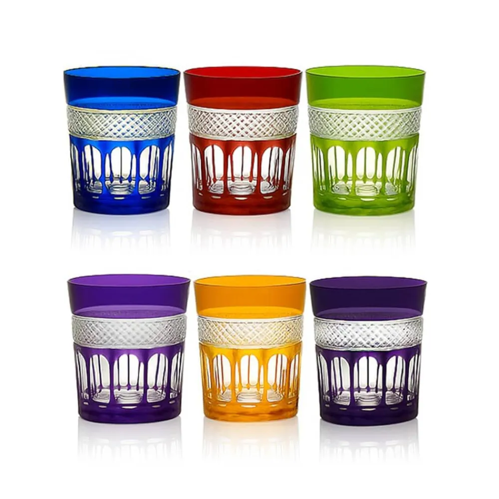 Vessière Cristaux Art De La Table|Verre À Whisky|6 gobelets cristal couleur mireille