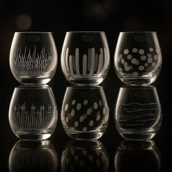 Vessière Cristaux Art De La Table|Coffrets Verres Cristal|6 gobelets ronds cristal ametysta