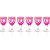 Vessière Cristaux Art De La Table|Verre À Vin|6 mini verres à liqueur rose fuchsia ananas