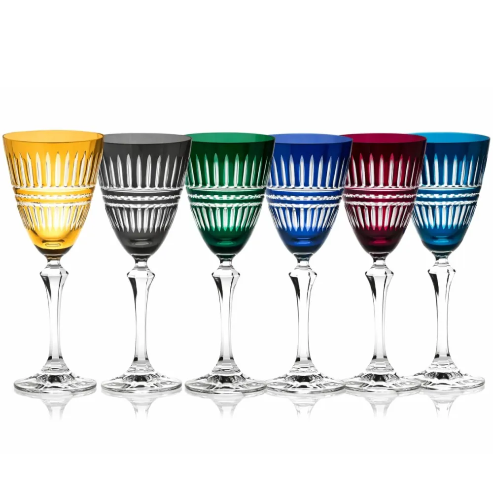 Vessière Cristaux Art De La Table|Verre À Vin|6 verres à vin couleur Belair