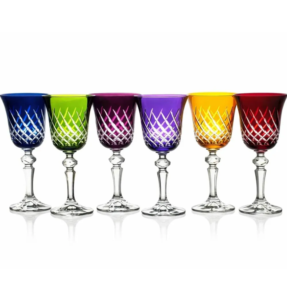 Vessière Cristaux Art De La Table|Verre À Vin|6 verres à vin couleur color of joy
