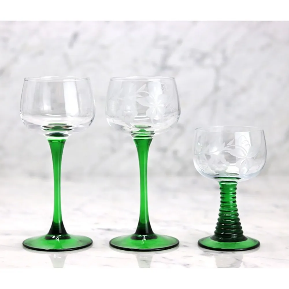 Vessière Cristaux Art De La Table|Verre À Vin|6 verres bas alsace taillés t.s