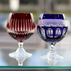 Vessière Cristaux Art De La Table|Verre À Pied|6 verres cognac cristal couleur mireille
