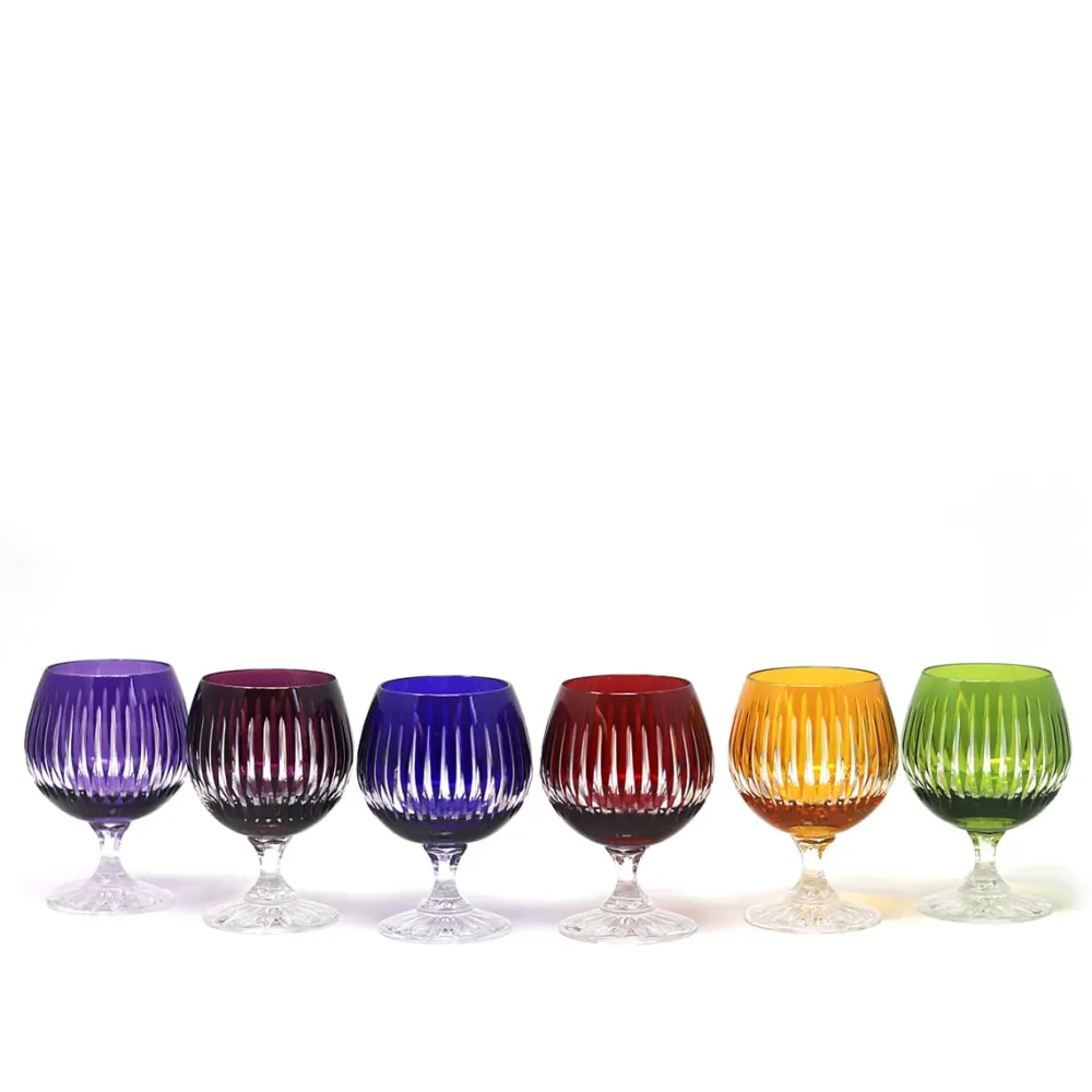 Vessière Cristaux Art De La Table|Verre À Pied|6 verres cognac cristal couleur timeless