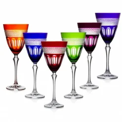 Vessière Cristaux Coffrets Verres Cristal|Verre Cristal Couleur|6 verres cristal couleur mireille n°2