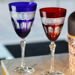 Vessière Cristaux Coffrets Verres Cristal|Verre Cristal Couleur|6 verres cristal couleur mireille n°2