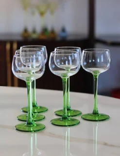 Vessière Cristaux Verre À Vin|Coffrets Verres Cristal|6 Verres vin blanc alsace uni