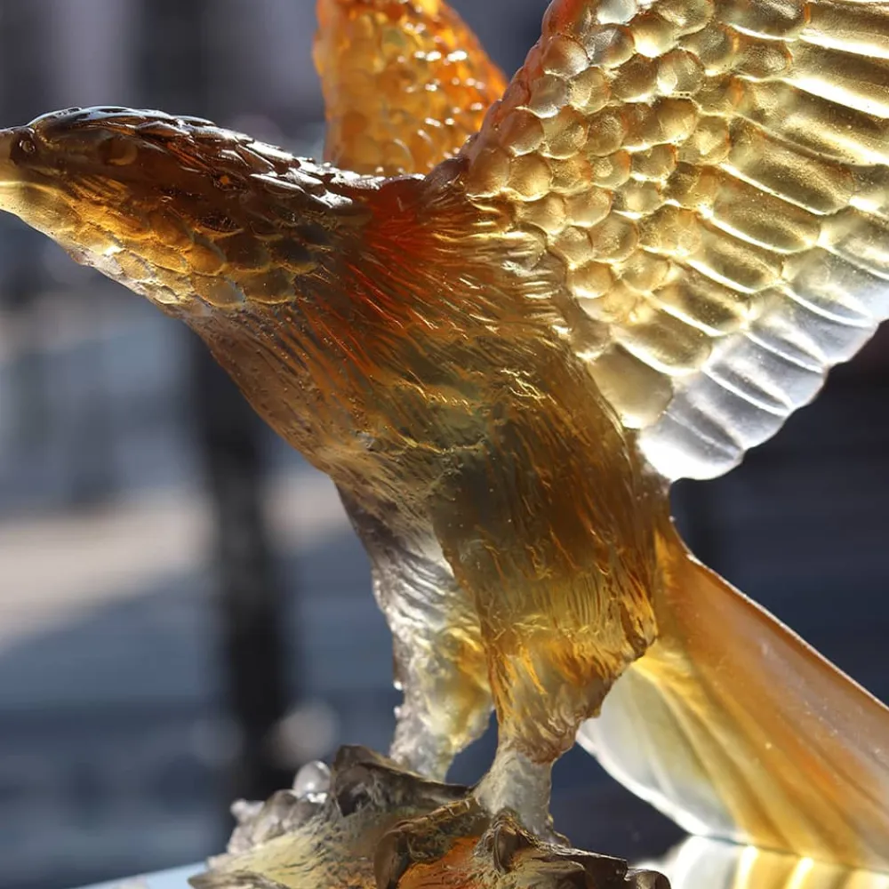 Vessière Cristaux Animaux Cristal|Bestiaire|Aigle ambre gris daum