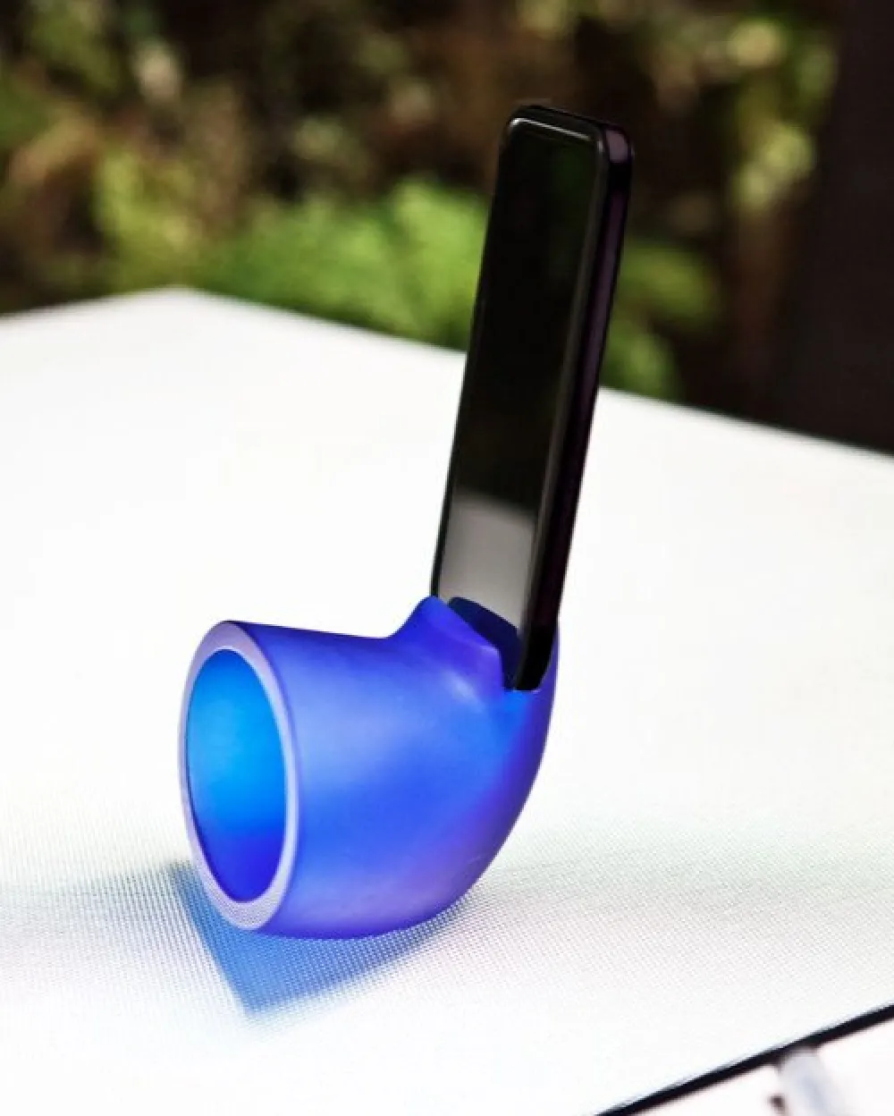 Vessière Cristaux Accessoires Cristal|Sculptures Cristal|Amplificateur smartphone bleu daum
