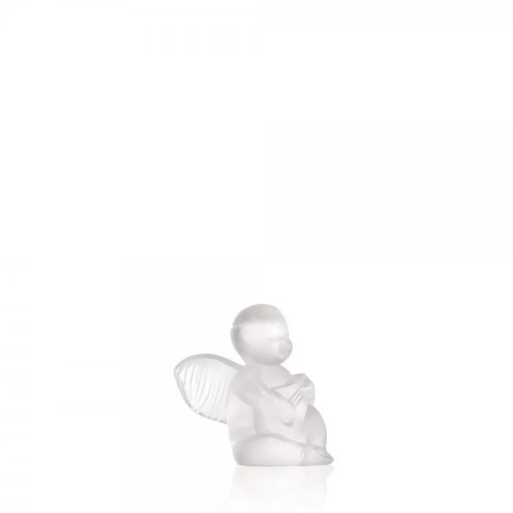 Vessière Cristaux Sculptures Et Figurines|Symboles Religieux Cristal|Angelot mandoline lalique