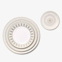 Vessière Cristaux Art De La Table|Assiette Céramique|Assiette à pain Arcadia Or & Platine Baccarat