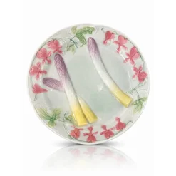 Vessière Cristaux Lunéville|Assiette Céramique|Assiette asperge barbotine