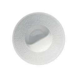 Vessière Cristaux Art De La Table|Assiette Céramique|Assiette creuse à aile gravée 22 cm Minéral Raynaud