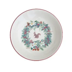 Vessière Cristaux Assiette Céramique|Assiette creuse roses des neiges