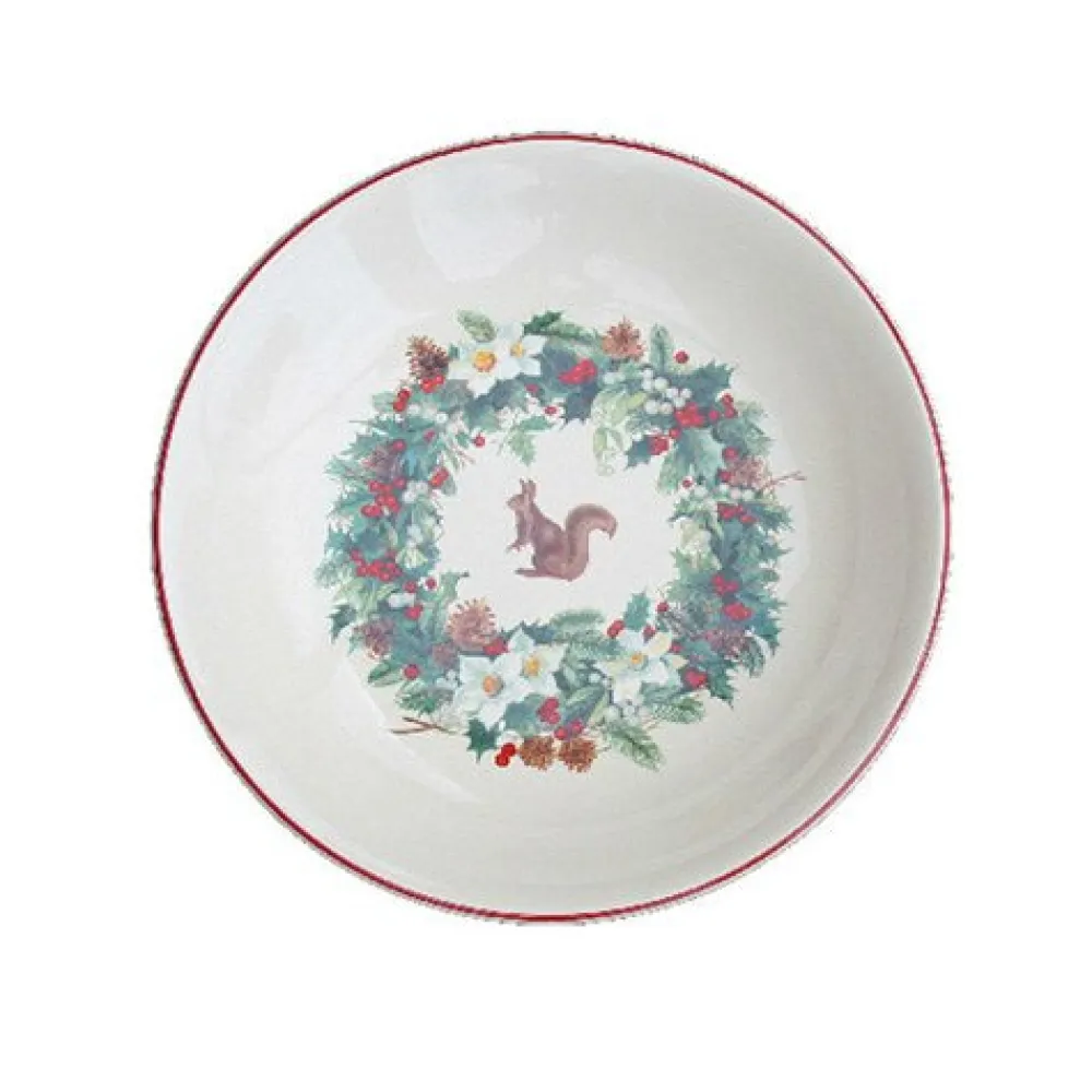 Vessière Cristaux Assiette Céramique|Assiette creuse roses des neiges