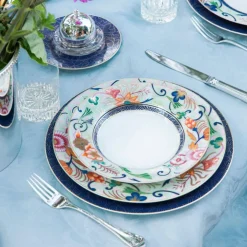 Vessière Cristaux Art De La Table|Assiette Céramique|Assiette plate à aile 16 cm Imari Raynaud