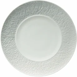 Vessière Cristaux Art De La Table|Assiette Céramique|Assiette plate à aile gravée 32 cm Minéral Raynaud