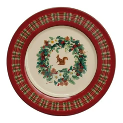 Vessière Cristaux Assiette Céramique|Assiette plate roses des neiges