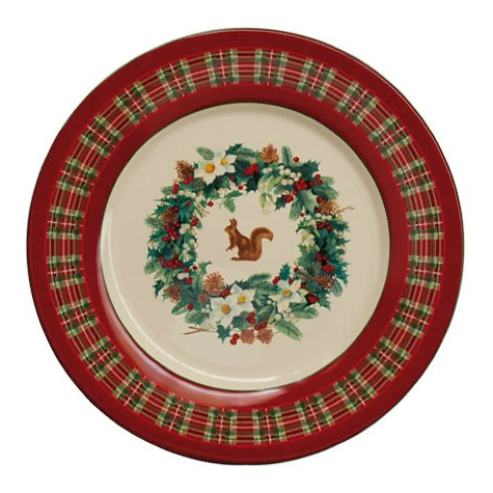 Vessière Cristaux Assiette Céramique|Assiette plate roses des neiges