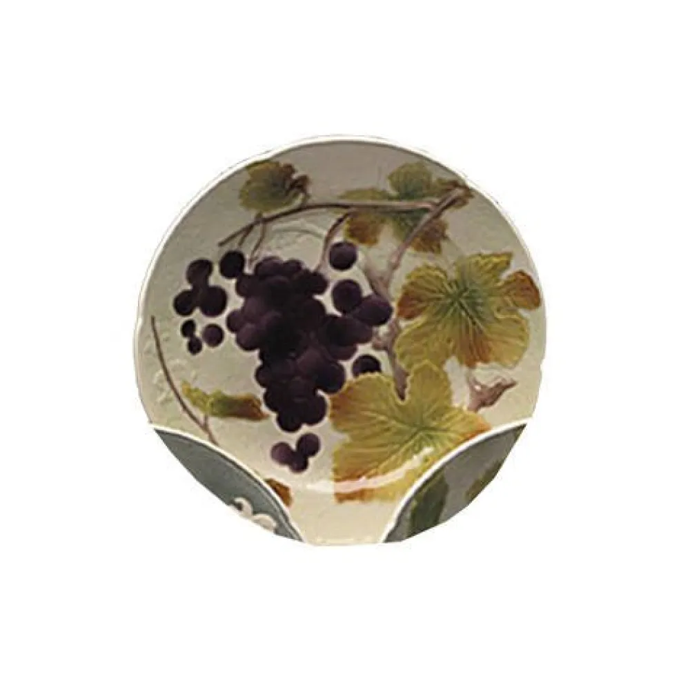 Vessière Cristaux Lunéville|Assiette Céramique|Assiette raisin barbotine