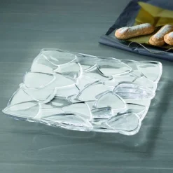 Vessière Cristaux Assiettes Cristal|Art De La Table|Assiette ronde cristal pétale