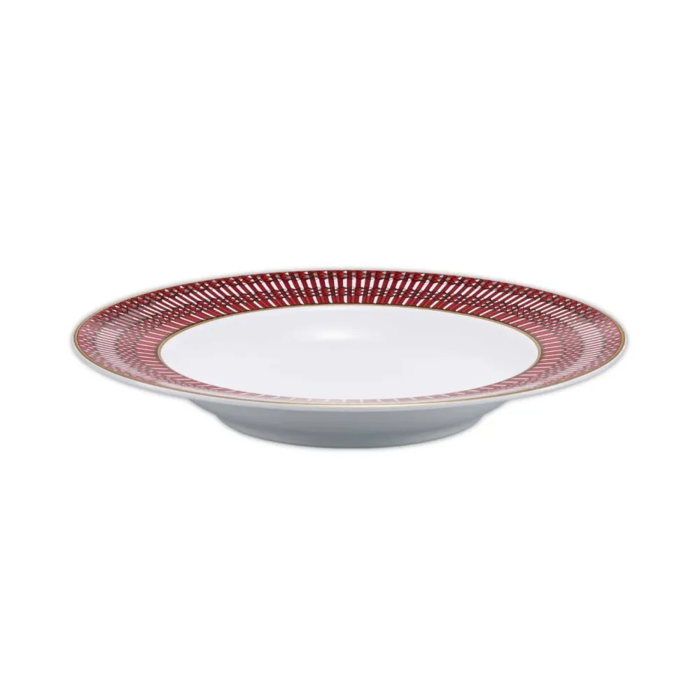 Vessière Cristaux Art De La Table|Assiette Céramique|Assiettes creuses Arcadia Rouge Baccarat x2