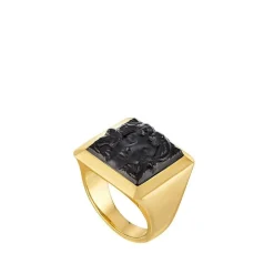 Vessière Cristaux Bijoux|Bagues Cristal|Bague aréthuse cristal noir lalique
