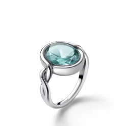 Vessière Cristaux Bijoux|Colliers Cristal|Bague croisé cristal turquoise baccarat