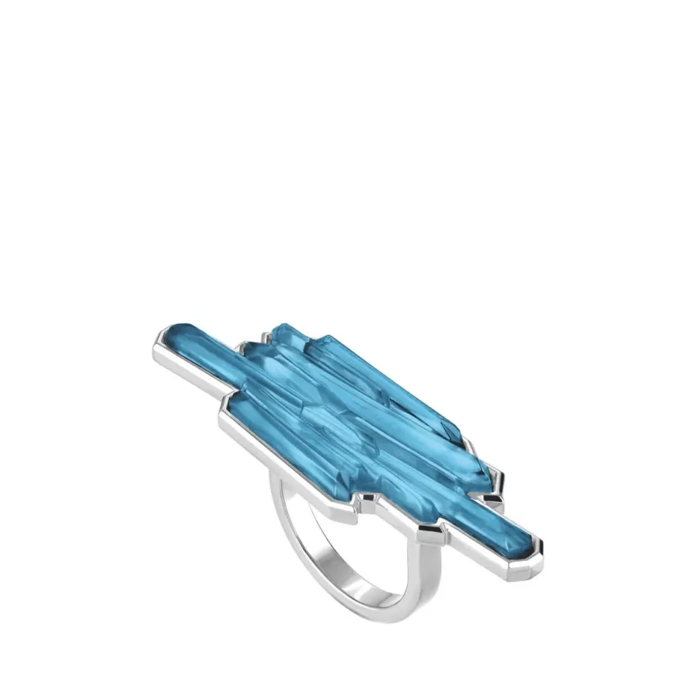 Vessière Cristaux Bijoux|Bagues Cristal|Bague double Terramineral Lalique