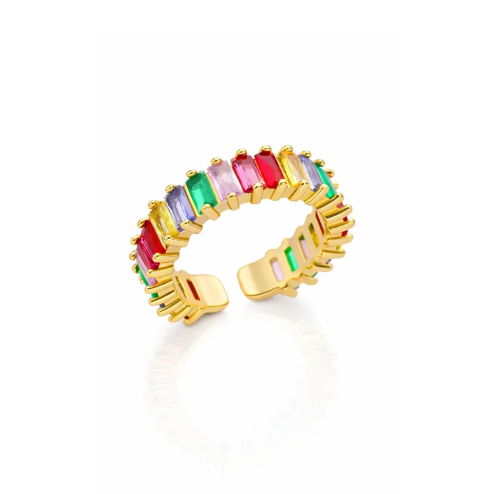 Vessière Cristaux Bagues Cristal|Bagues|Bague réglable arc-en-ciel