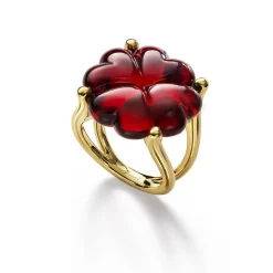 Vessière Cristaux Bijoux|Bagues Cristal|Bague trèfle baccarat