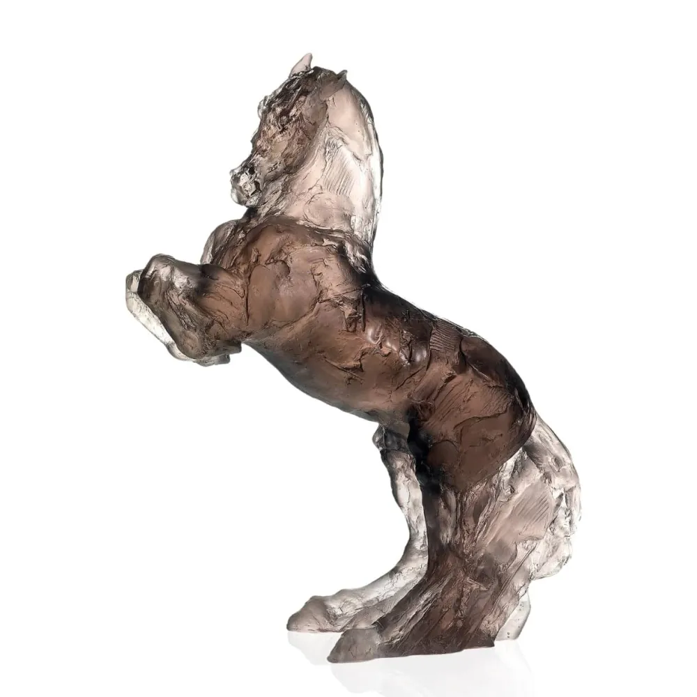 Vessière Cristaux Animaux Cristal|Editions D’Art|Balthazar gris rose cheval daum