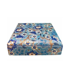 Vessière Cristaux Boites Cristal|Coupes & Photophores|Boîte Amalice Héritage bleu Émaux de Longwy