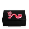 Vessière Cristaux Coupes, Coupelles Et Photophores|Boites Cristal|Boîte bijoux dragon laqué noir Lalique 88 EX
