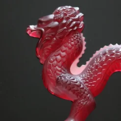 Vessière Cristaux Coupes, Coupelles Et Photophores|Boites Cristal|Boîte bijoux dragon laqué noir Lalique 88 EX