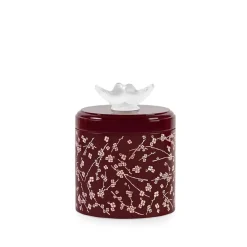 Vessière Cristaux Coupes, Coupelles Et Photophores|Boites Cristal|Boîte fleurs de cerisier rouge lalique