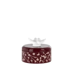 Vessière Cristaux Coupes, Coupelles Et Photophores|Boites Cristal|Boîte fleurs de cerisier rouge lalique