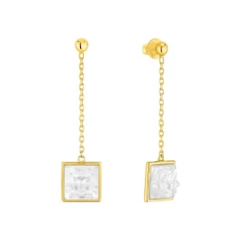 Vessière Cristaux Bijoux|Boucles D’Oreilles Cristal|Boucles d’oreilles aréthuse chaîne lalique