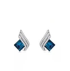 Vessière Cristaux Boucles D’Oreilles Cristal|Boucles D’Oreilles|Boucles d’oreilles éclat d’azur