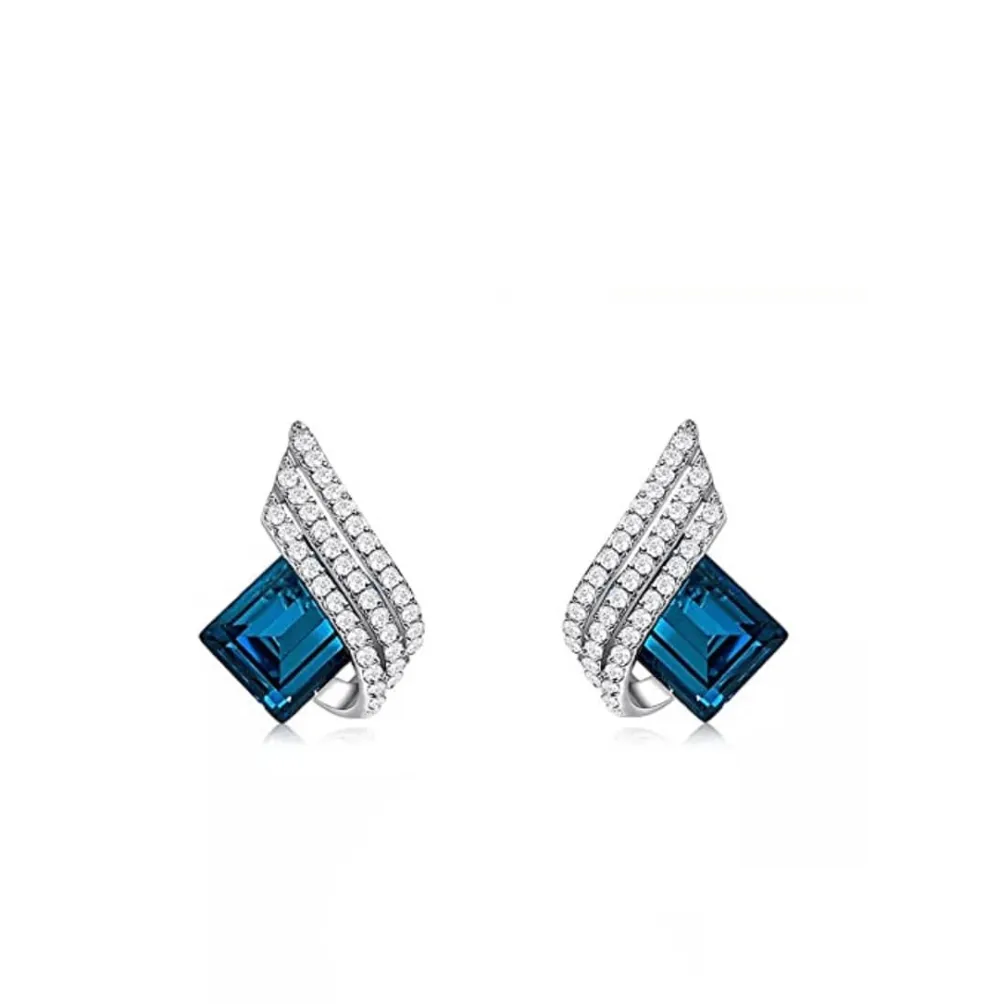 Vessière Cristaux Boucles D’Oreilles Cristal|Boucles D’Oreilles|Boucles d’oreilles éclat d’azur