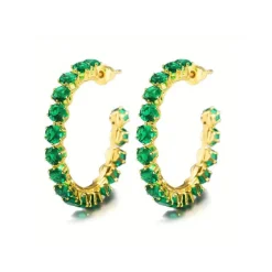 Vessière Cristaux Boucles D’Oreilles Cristal|Boucles D’Oreilles|Boucles d’oreilles éclat verdoyant